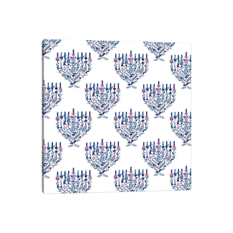 «Boho Hanukkah Collection G» par Grace Popp - reproduction imprimée, Pas de tapis, Toile tendue