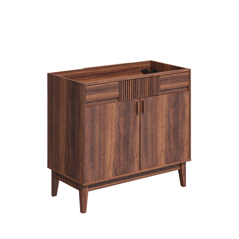 Base de meuble-lavabo simple 36 po Mid-Century