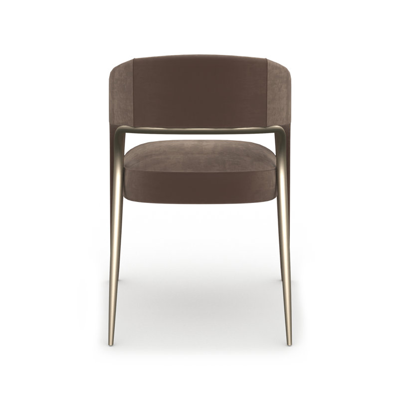 Gazelle Dining Chair, Polyester Brown, Brown/Gold
