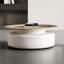 Table basse ronde en bois manufacturé Burlywood