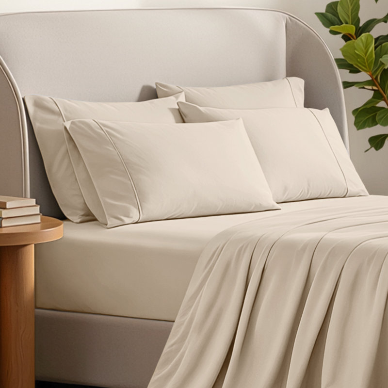 Ultra-Soft Microfiber Pillowcase, Sand, 4 Standard Pillowcases