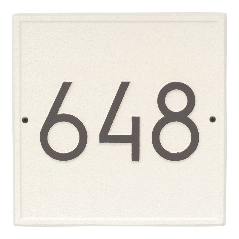 Plaque d'adresse murale 1 ligne personnalisée, Argile côtière, Oui