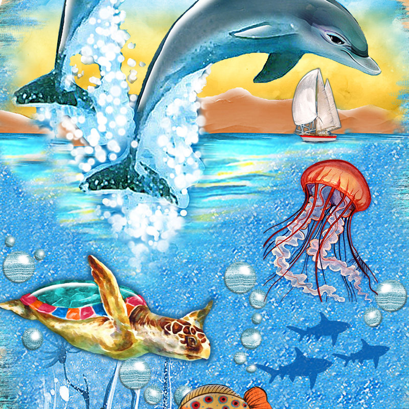 Crochet de porte pour planche de surf Sea Creatures