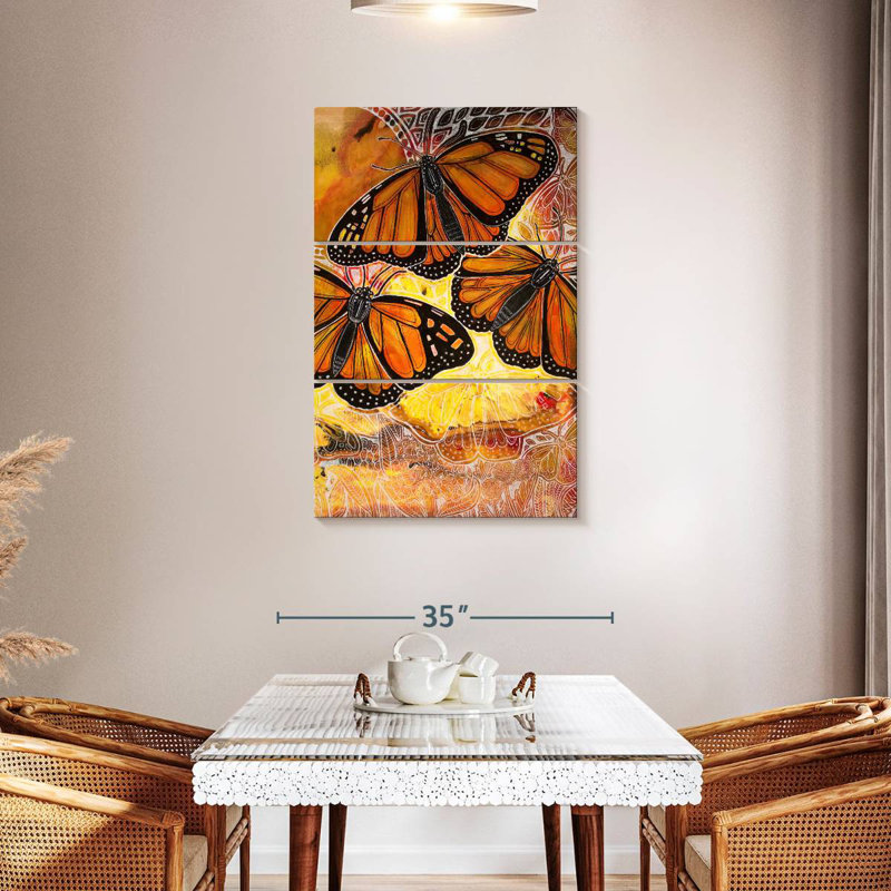 Brampt Flight Of The Monarch, 45" H x 28" W