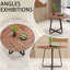 Table de salle à manger de 43,3 po pour 4 à 6 personnes, plateau de table en bois aggloméré avec pieds en métal, table de cuisine moderne avec base en forme de X, grande table ronde pour salle à manger, salon, appartement.