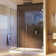 Unidoor Plus 44" W x 34.375" D x 72" H Frameless Pivot Rectangle Shower Enclosure with Fixed Panel