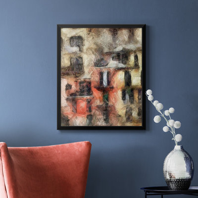 Stacked Houses I Premium Framed Canvas - Ready to Hang