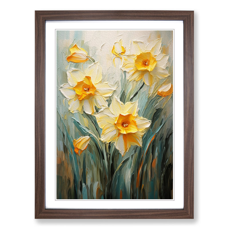 Single Picture Frame Print on Wood, Walnut Framed, 64cm H x 46cm W