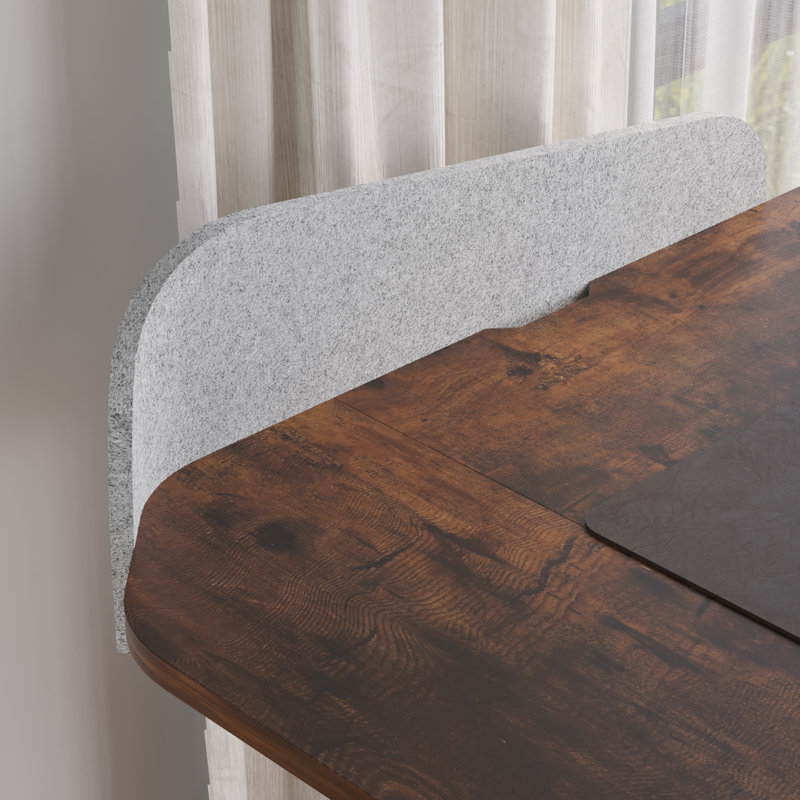 59'' L-shaped Height Adjustable Standing Desk, Brown