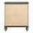 Metallic Grey Nightstand with 2 Drawers
