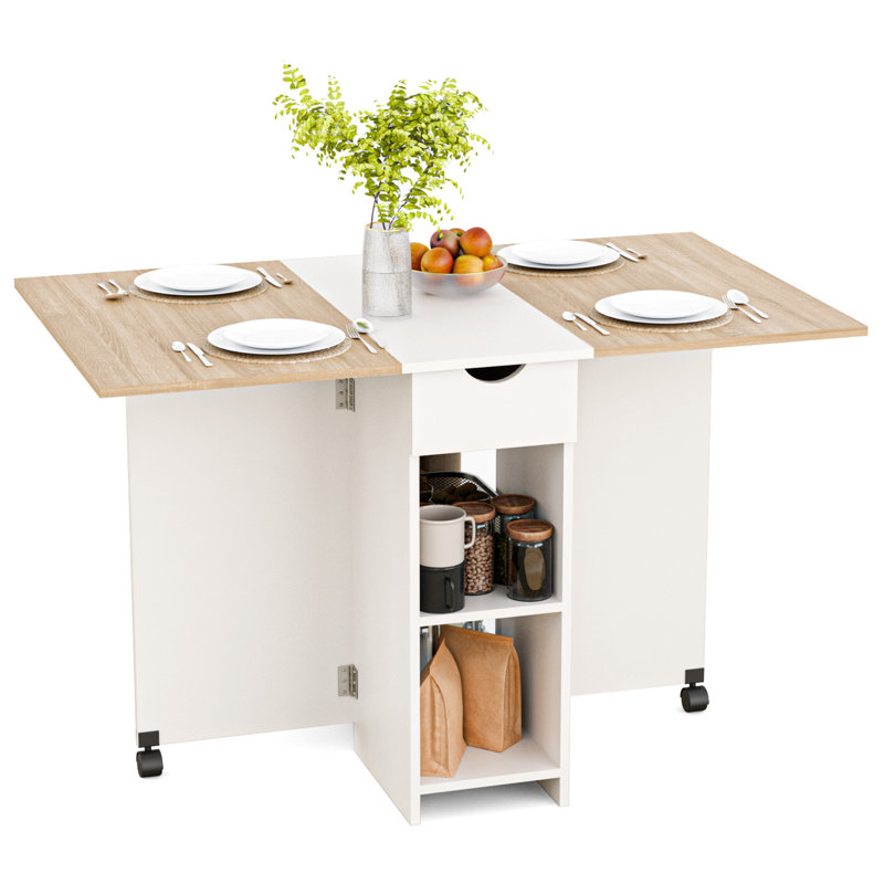 Friedhorst Trestle Dining Table, White, Medium Wood