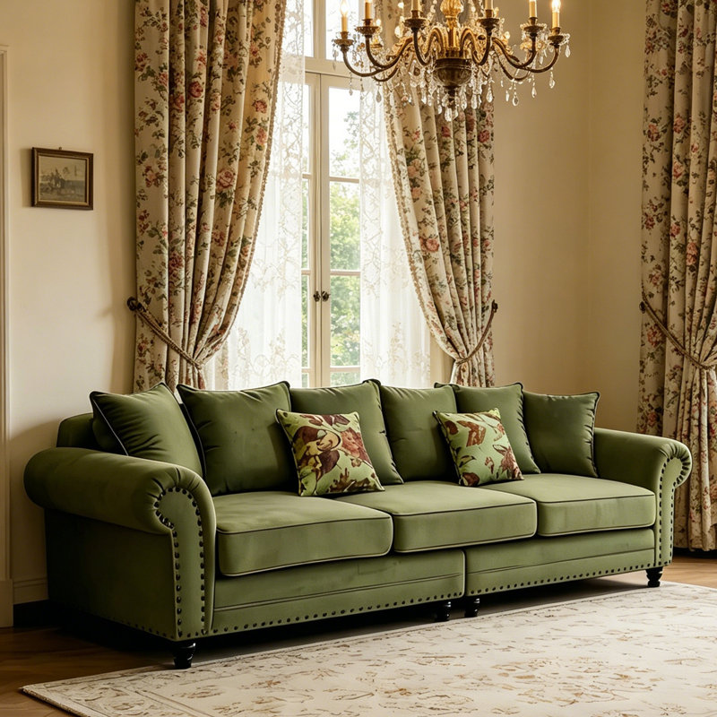 Canapé droit 110,24 po American Vintage Luxury