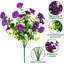 16 Bundles Artificial Morning Glory Flowers For Outdoor Decor ,Weather Faux Silk & Plastic,  Fake Plants For Patio, Garden & Window Box