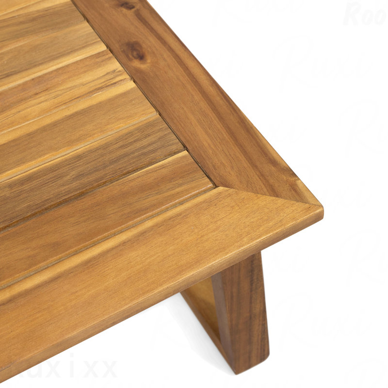 Ensemble de causeuse et table basse Belge, Blanc, Teck