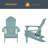 Hachirou Adirondack Chair Weather Resistant for Outdoors Lawn and Backyard-446740343