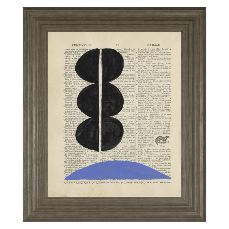 Art mural ébène ébène - 22 po x 26 po - Cadre brun