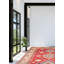 Tapis unique en laine noué à la main 8 pi 11 po x 12 pi 7 po nouvel âge Bansington en rouge / rouge / bleu