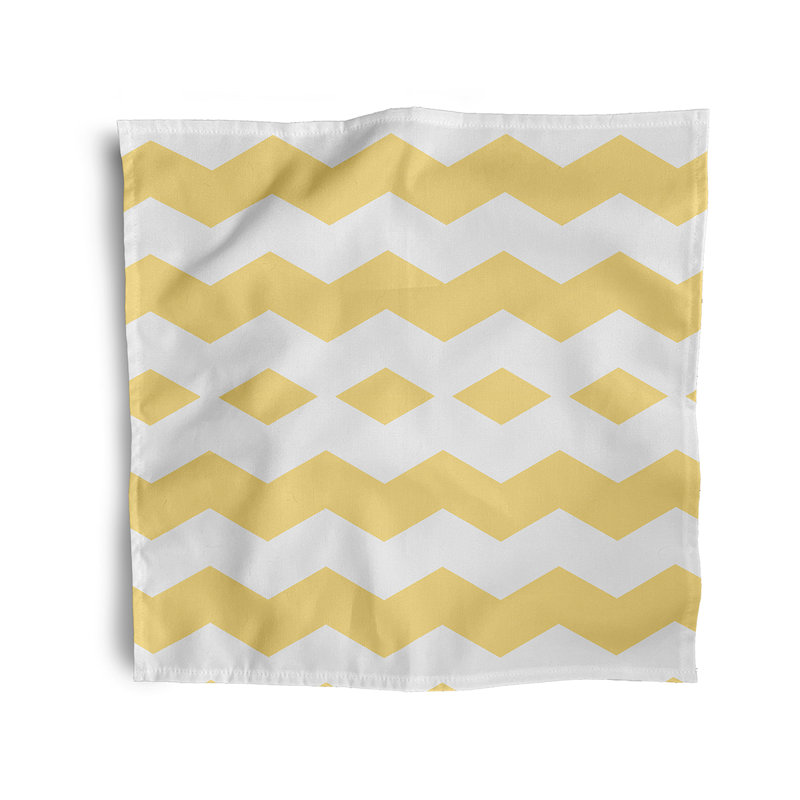 Kweku Bold Chevron Stripe Napkins, Yellow