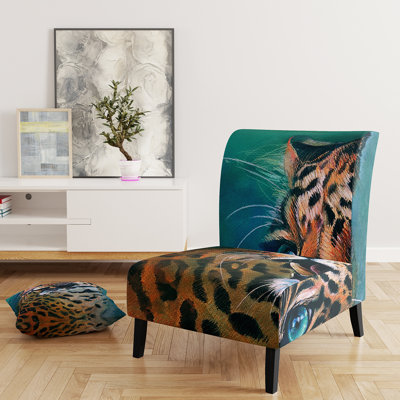 Brechta Vibrant Curve Design II - Velvet Upholstered Modern Slipper Chair