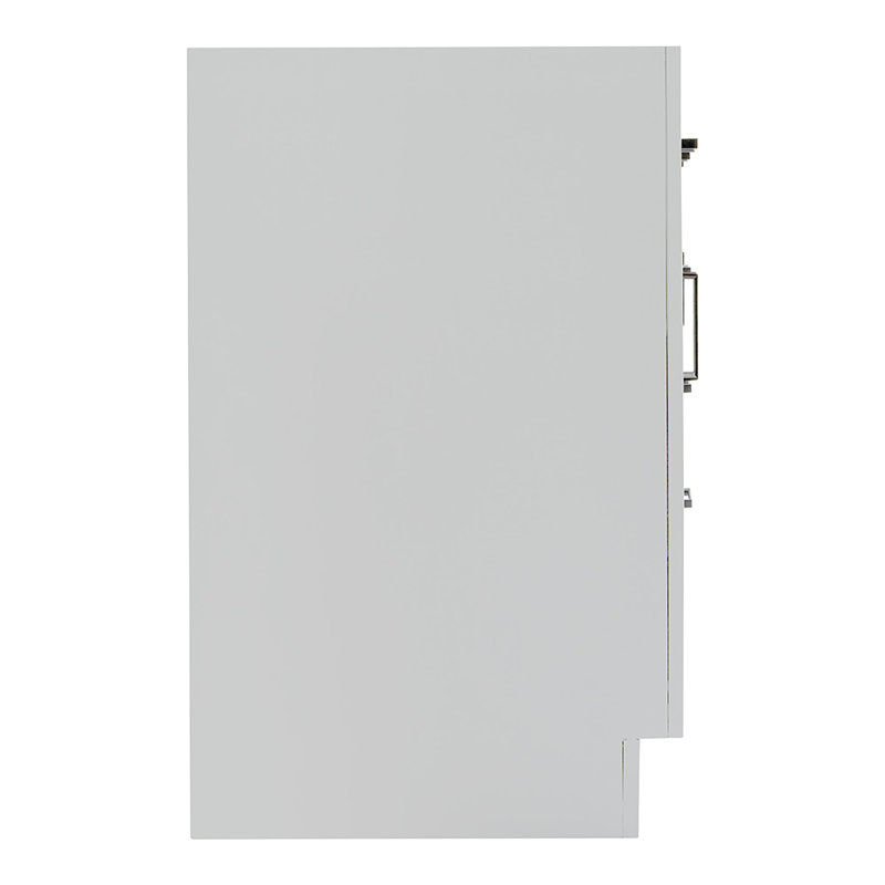60" Double Bathroom Vanity Base Only, Gray, Matte Black