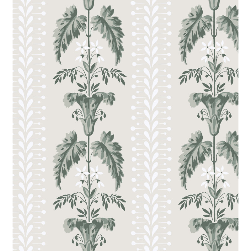 Lofstad Floral Wallpaper Roll, Spring Green
