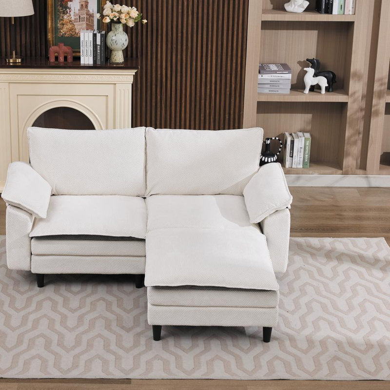 2-Seater Sofa with Ottoman