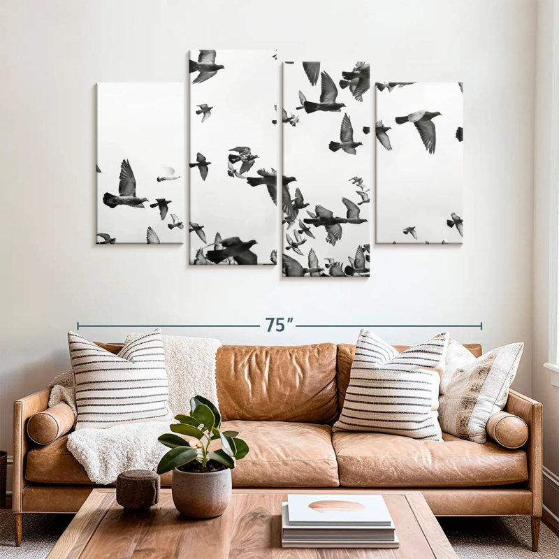 Brampt Pigeon Flock, 42'' H x 68'' W