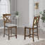 Ensemble de chaises à hauteur de comptoir pour 4 personnes, chaise de cuisine avec siège rembourré, tabouret de bar à hauteur de comptoir pour salle à manger, noyer