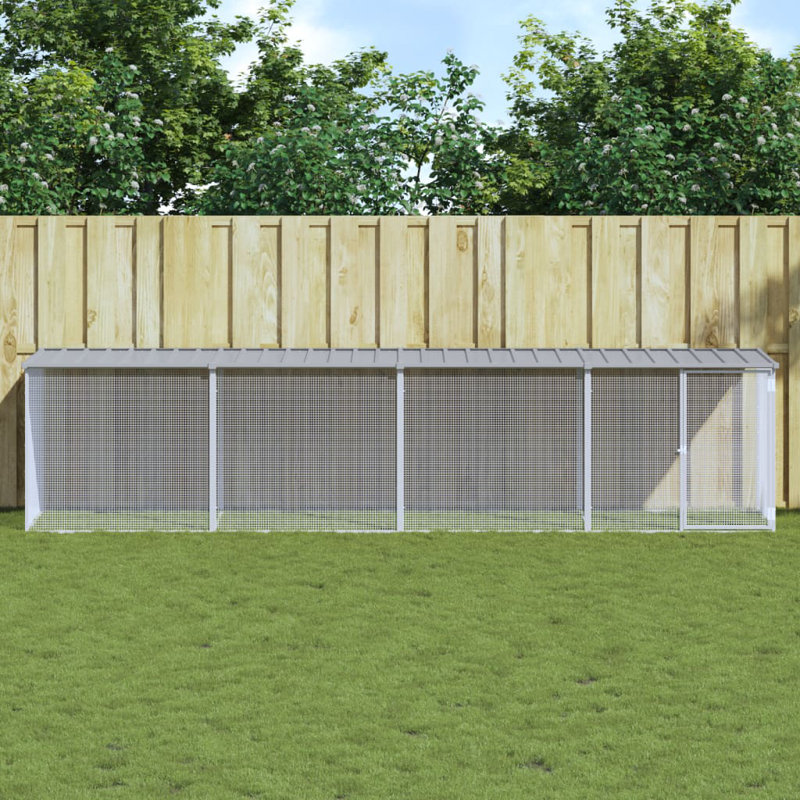 Jenkinsburg Chicken Coop, Light Grey, 90cm H x 403cm W x 98cm D