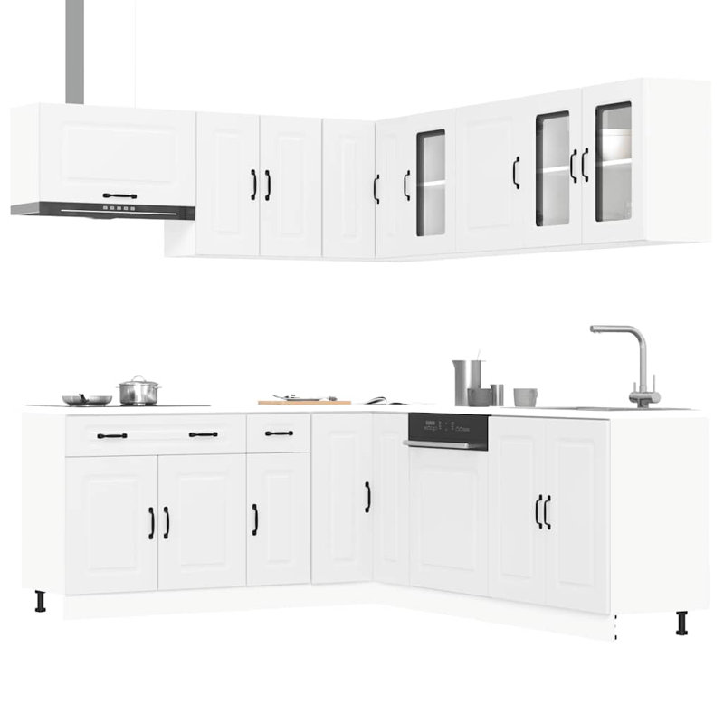Kalmar Kitchen Cabinet Set, White