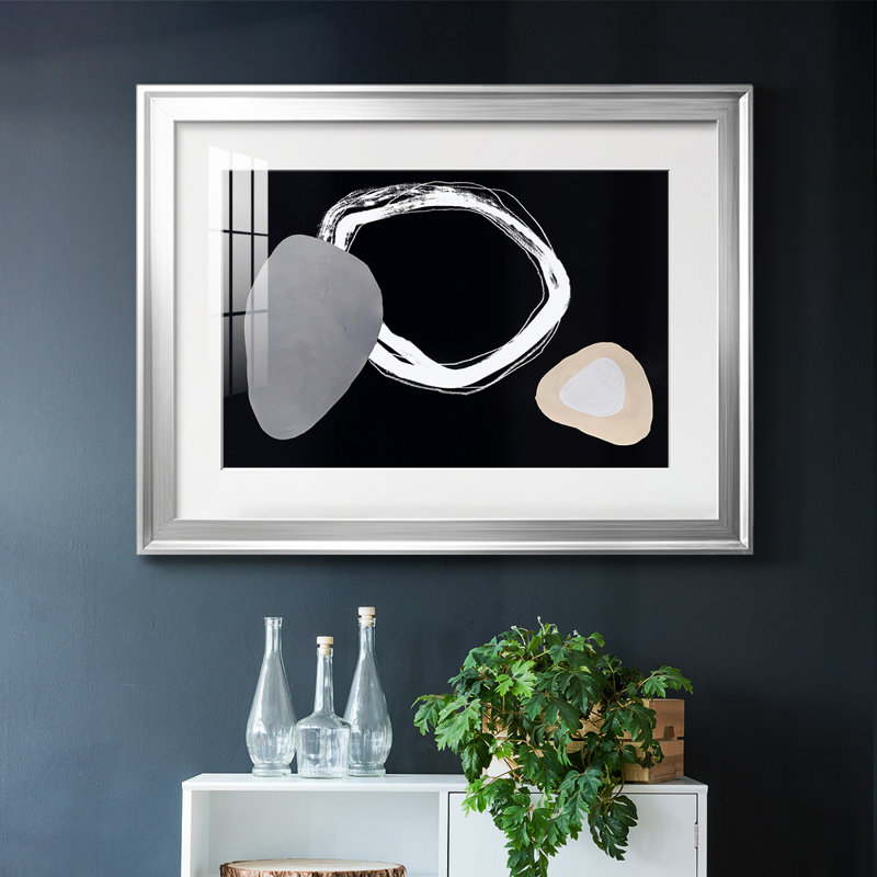 Simplement énoncé II - Cadre encadré avec biseauté mat et verre, Argent, H 27 po x l 39 po x P 1,5 po
