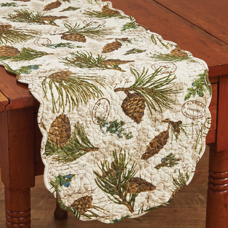  Walk In The Woods Pinecone Table Runner 54"L
