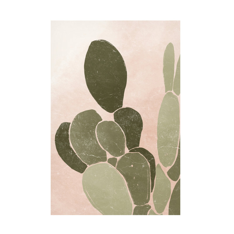 Art mural sur toile tendue - Yuyu Pont «Desert Cactus III» pour décoration de salon, de chambre à coucher ou de bureau - 12 x 19