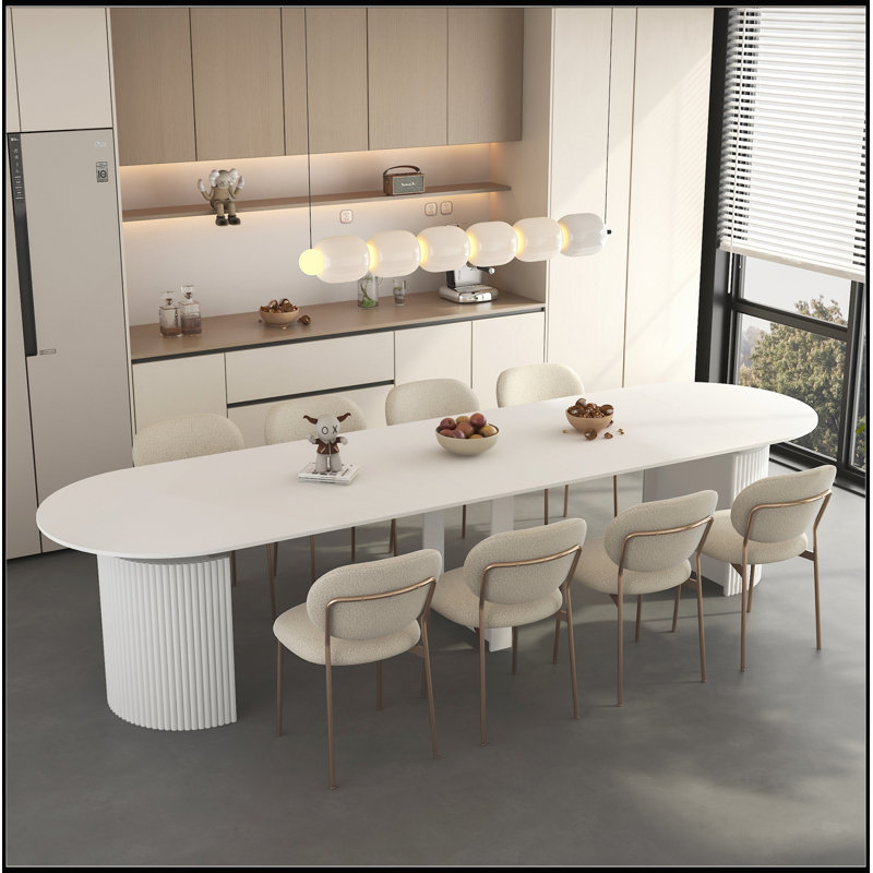Table de salle à manger extensible pliable pour 1 10 personnes Console en bois multifonctionnelle rectangulaire extensible