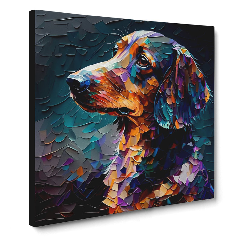 Dachshund Palette Knife Painting No.1 - Print