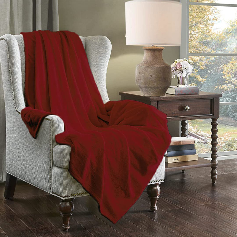 Brierly Weighted Heated Throw Blanket, W150 x L200cm, Red
