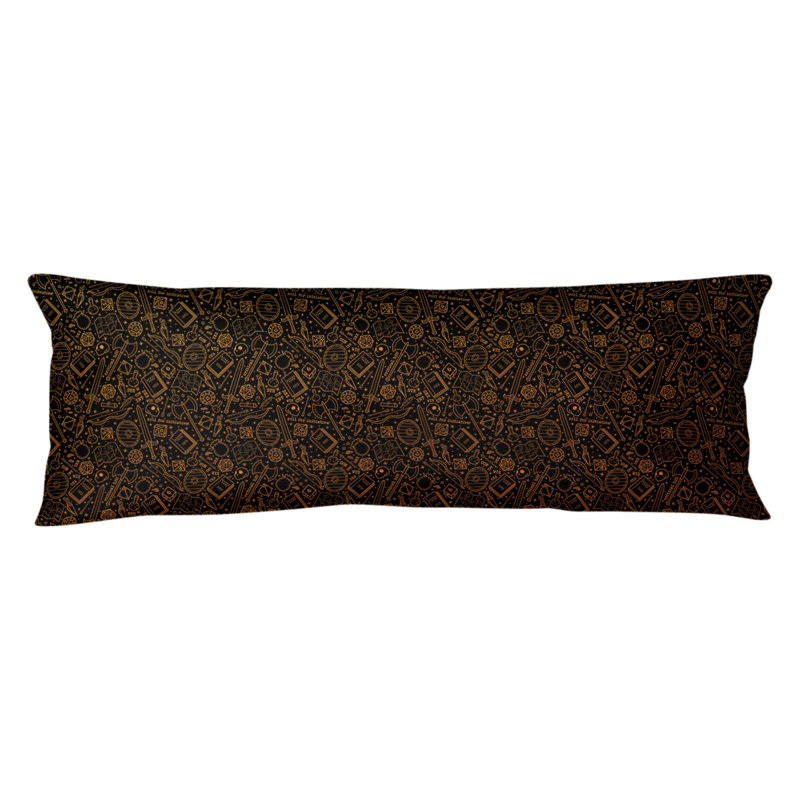 Valerton Polyester Pillow, Aaden, Black/Fire Ombre