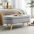 Oval Storage Bench In Grey, 43.5"X16"X16", With Explicit Rubber Wood Legs - Footstool And Seat 43.5"X16"X16" Grey Obvious-699728110