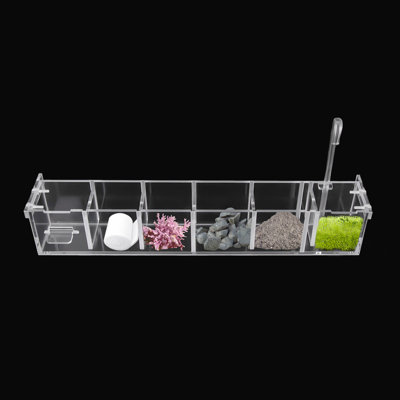 Boîte de filtre pour aquarium en acrylique 6 grilles Prabhu (transparent)