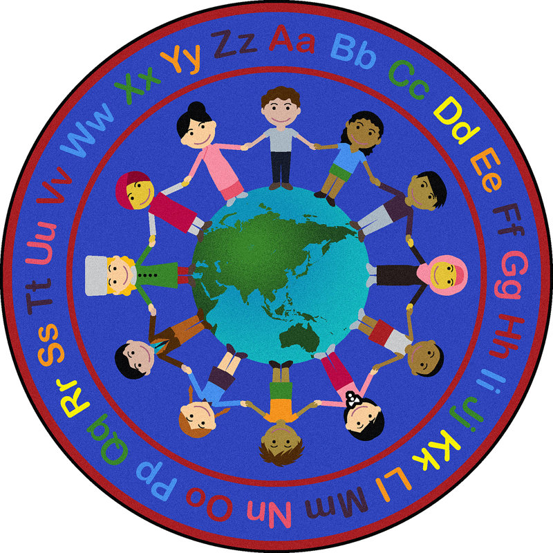 Tapis A World of Friends, Rond 5 pi 4 po