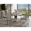 White Velvet Dining Chairs With Mirrored Silver Legs Set Of 4