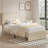 Set Of 2 Twin Size Storage Beds With Adjustable Upholstered Nailhead Trim Headboards And Storage Drawers, Wood Platform Bed Frames-183864869