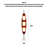 Vertical Oval Wood Panel Three Light Floor Light Fixture