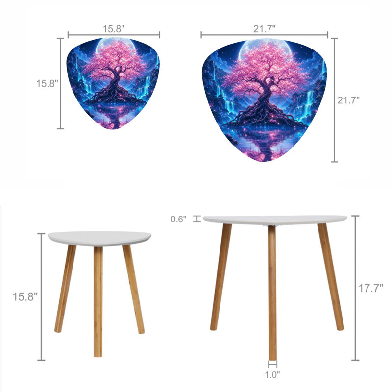 Ensemble de 2 tables basses gigognes Triangle