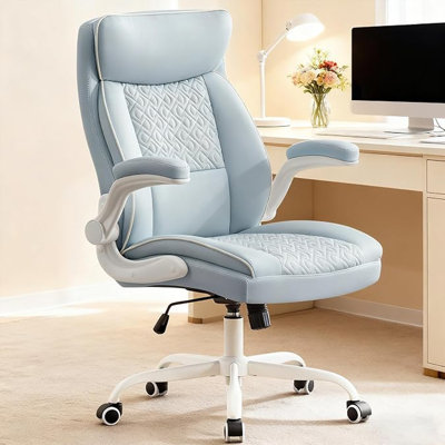 Ergonomic High Back Upholstered Executive Office Chair Adjustable Leather Home Office Chair