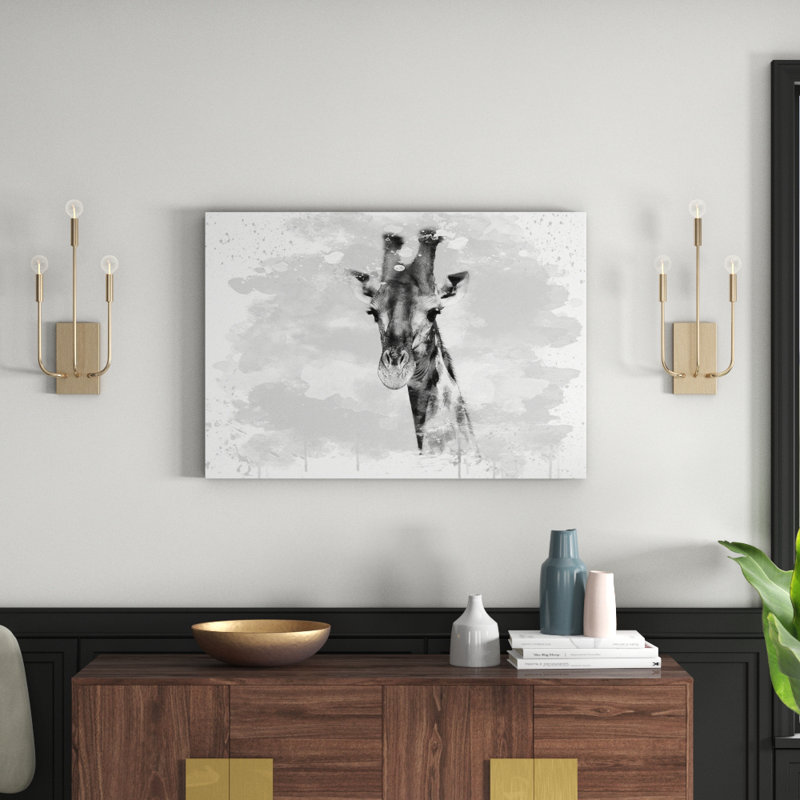 Giraffe - Wall Art, 40cm H x 60cm W, Wrapped Canvas