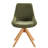 Swivel Fabric Upholstered Office Chair With Solid Wood Base-492245353