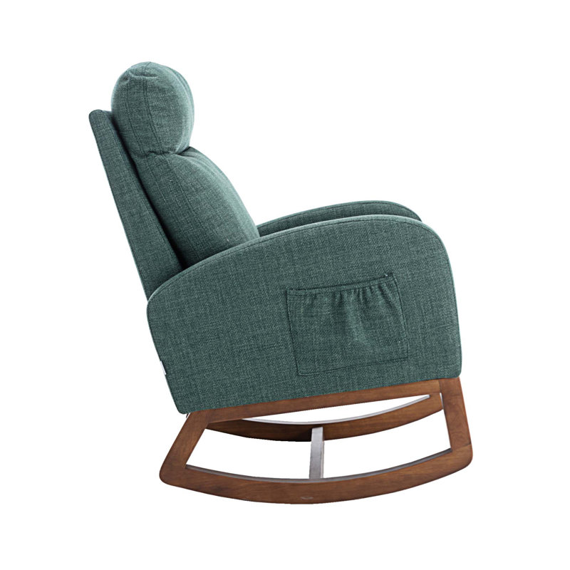Chaise berçante Jonnita, Polyester émeraude
