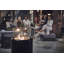 Armentha Round Steel Propane Smokeless Fire Column-289647721-289647720