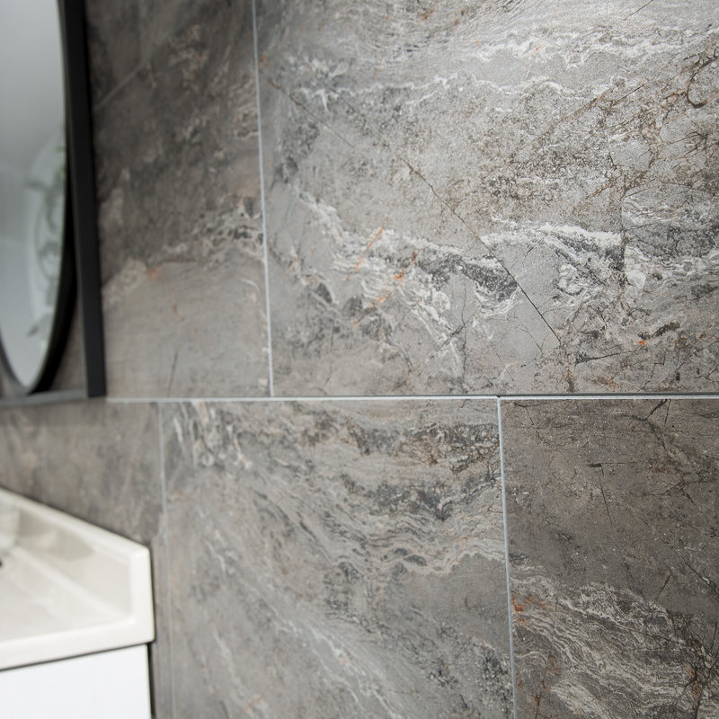 Palisade 25.6 in. x 14.8 in. Interlocking Vinyl Waterproof Wall Tiles, Spanish Marble